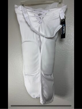 Sports Unlimited Double Knit Integrated Football Pants Adult Small White